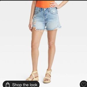 Women’s Mid-Rise 90s Baggy Jean Shorts